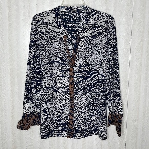🔥 🆕 KOBI HALPERIN Women's Multicolor Maggie Printed Blouse Blouse Size XL - Picture 4 of 7